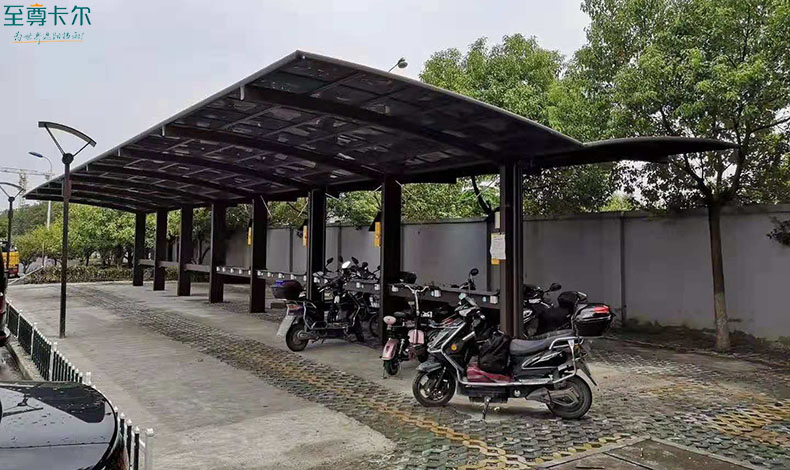 電動(dòng)車充電車棚？充電自行車陽(yáng)光棚圖片大全？